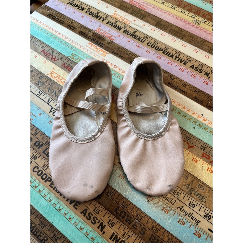 Unbranded Girls Pink Split-Sole Ballet Shoe Kids 5.5 M Womens 7.5 Some Wear